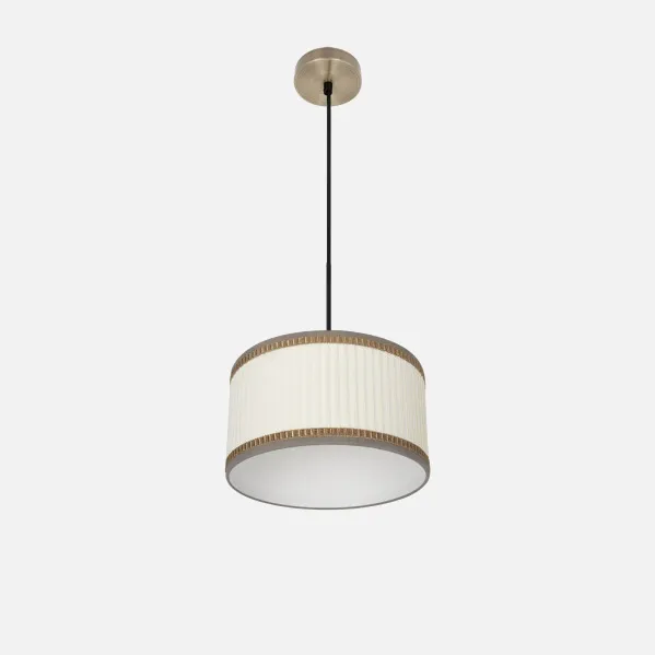 Colgante Soprano 1xe27 Cuero/beis Regx30x30 Cm