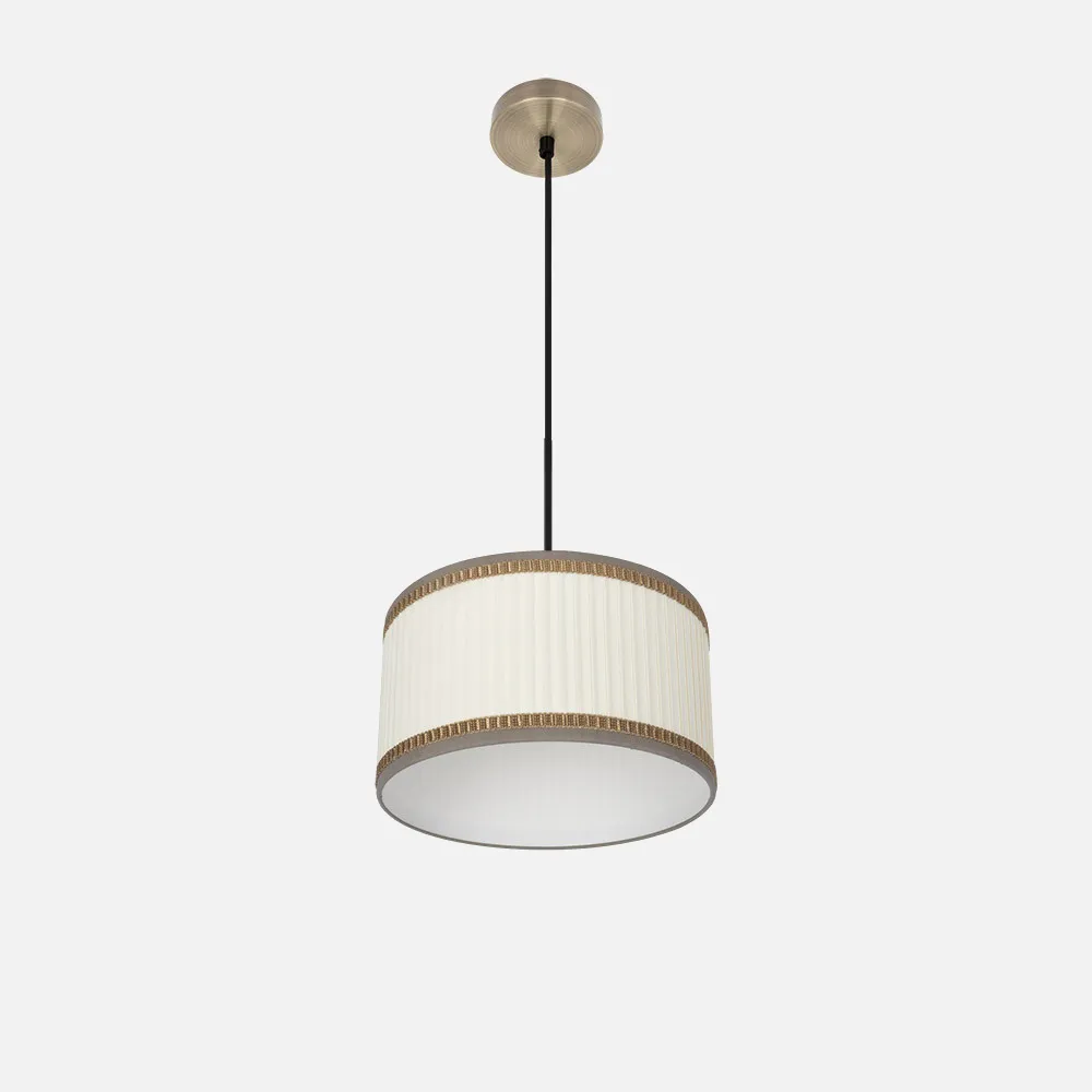 177393015 - Pendant light Soprano 1xe27 Leather/beige Regx30x30 Cm