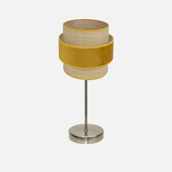 Reyes Tabletop 1xe14 Couro/yolk natural-yolk 43x18x18 cm
