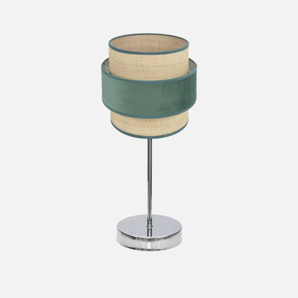 Table lamp Kings 1xe14 Chrome/natural-green 43x18x18 cm