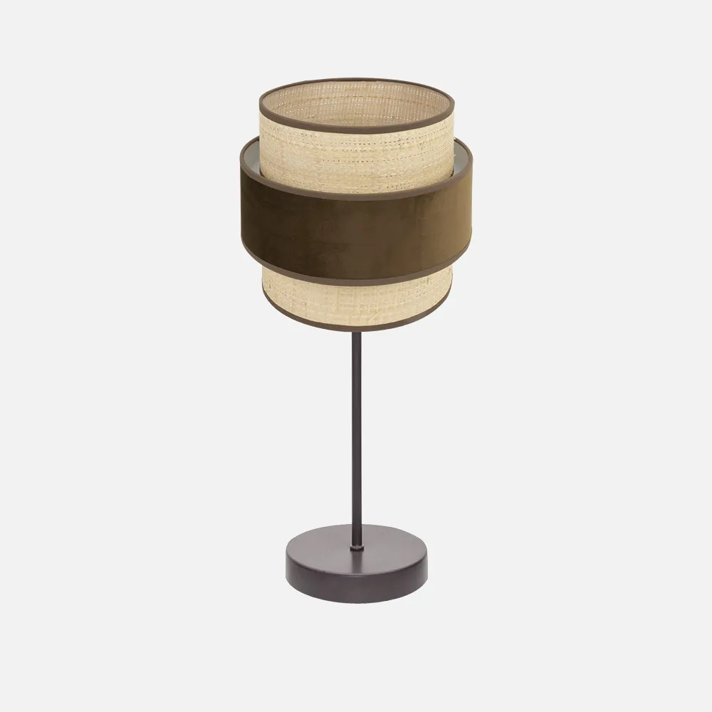 177471002 - Lâmpada de mesa Reyes 1xe14 Castanho/castanho-natural 43x18x18 cm