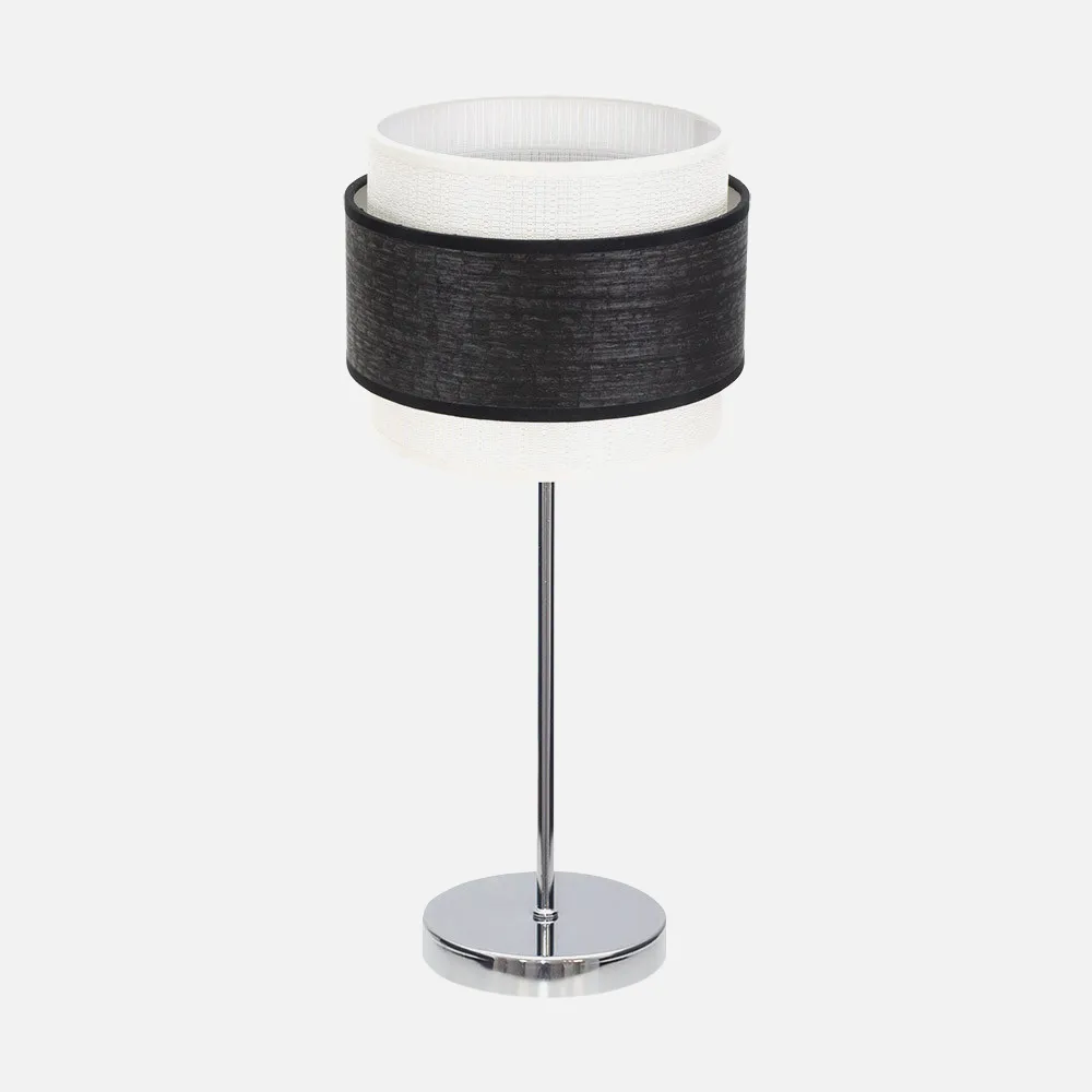 177671009 - Sobremesa Myriam 1xe14 Cromo/Madera Negra 47x18x18 cm