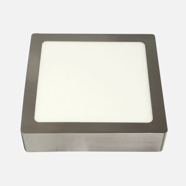 Downlight Superf.toba 24w 4000k Niquel Cuadrado 2040lm 3,5x30x30 Cm