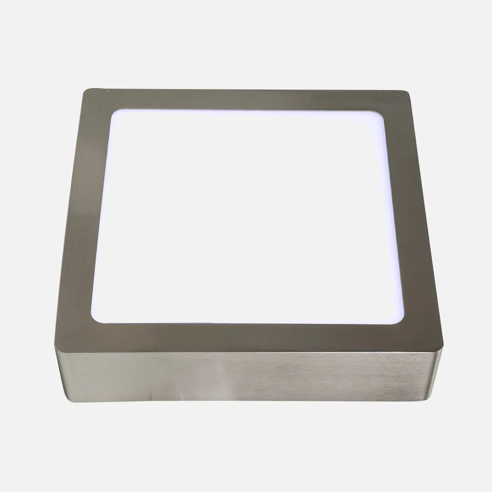 Downlight Superf.toba 24w 6500k Niquel Cuadrado 2040lm 3,5x30x30 Cm