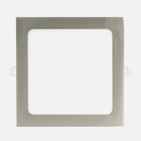 Downlight Basalto 24w 6500k Niquel Cuadrado 2040lm 2,5x30x30 Cm Corte 27,5x27,5 Cm