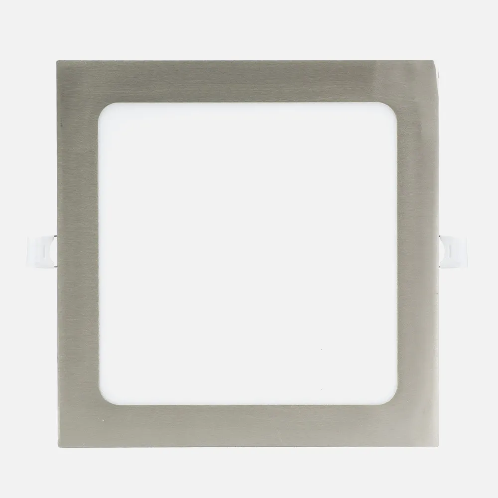 Downlight Basalto 24w 6500k Niquel Cuadrado 2040lm 2,5x30x30 Cm Corte 27,5x27,5 Cm