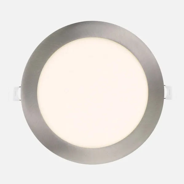 Downlight Obsidiana 24w 4000k Nickel Round 2040lm 2,5x30x30 Cm Cut-out 27,5 Cm