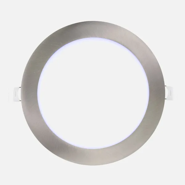 Downlight Obsidiana 24w 65000k Niquel Redondo 2,5x30x30 Cm Corte 27,5 Cm