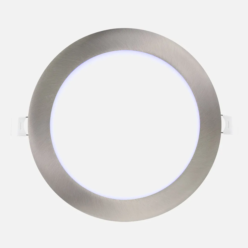 146882403-30 - Downlight Obsidiana 24w 65000k Niquel Redondo 2,5x30x30 Cm Corte 27,5 Cm