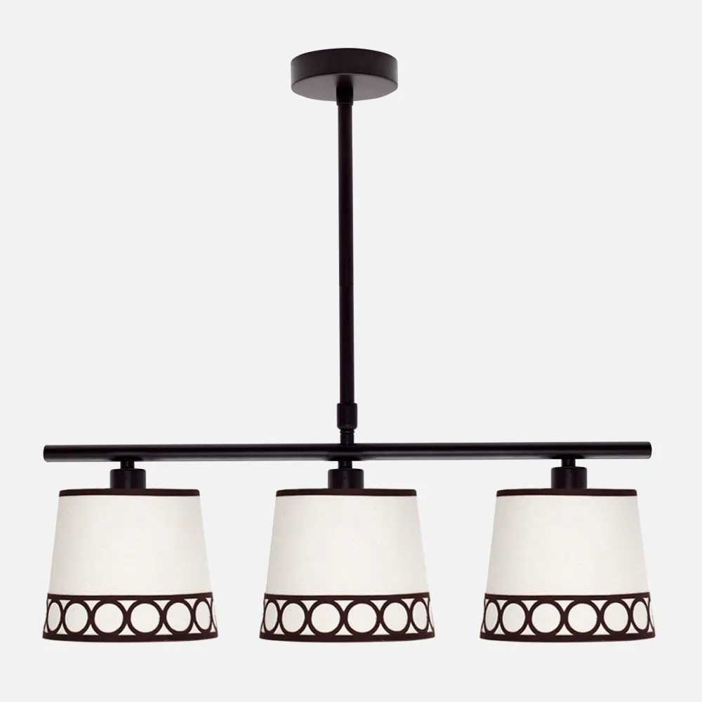 114853002 - Lampara Dalia 3xe14 Beis/marrón Regx56x16 Cm