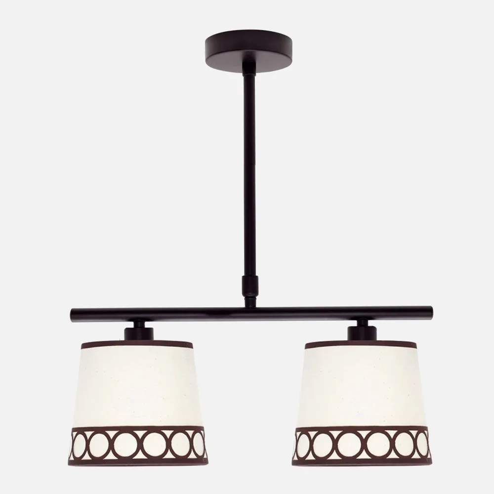 114852002 - Lampara Dalia 2xe14 Beis/marrón Regx40x16 Cm