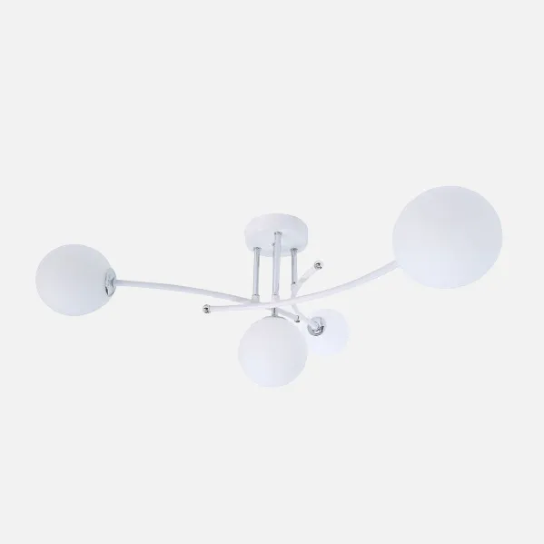 Lampara La Habana 4xg9 Blanco/cromo 25x59x59 Cm