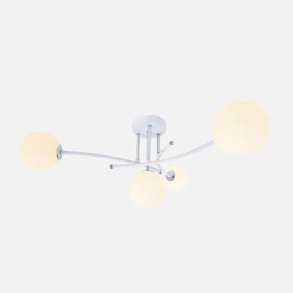 Lampara La Habana 4xg9 Blanco/cromo 25x59x59 Cm