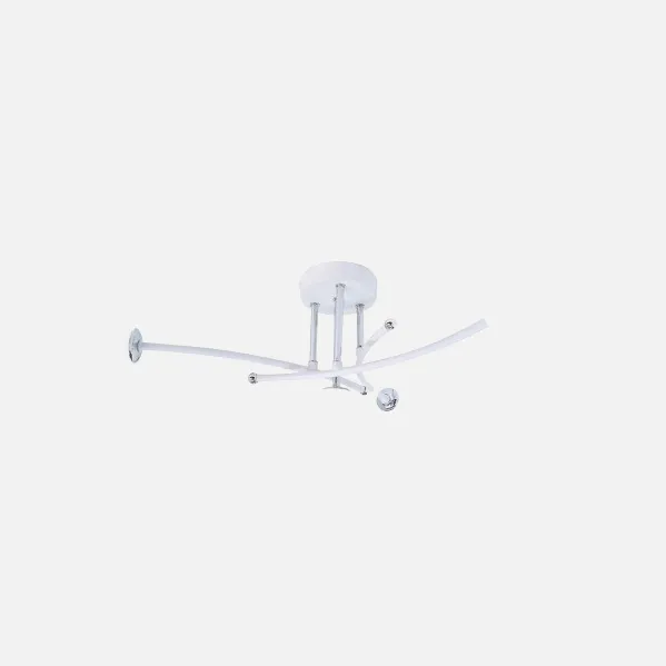 Lampara La Habana 4xg9 Blanco/cromo 25x59x59 Cm