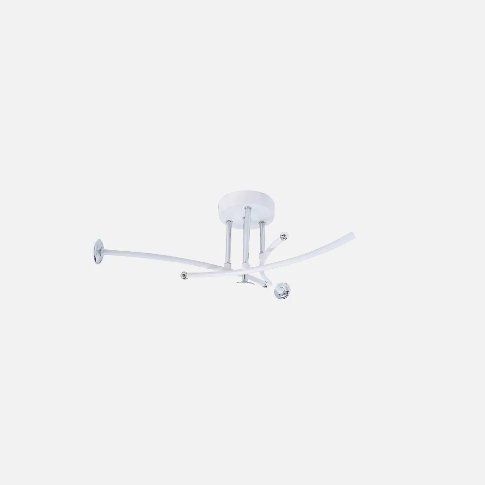Lampara La Habana 4xg9 Blanco/cromo 25x59x59 Cm