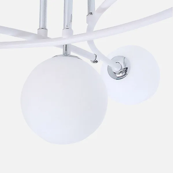 Lampara La Habana 4xg9 Blanco/cromo 25x59x59 Cm