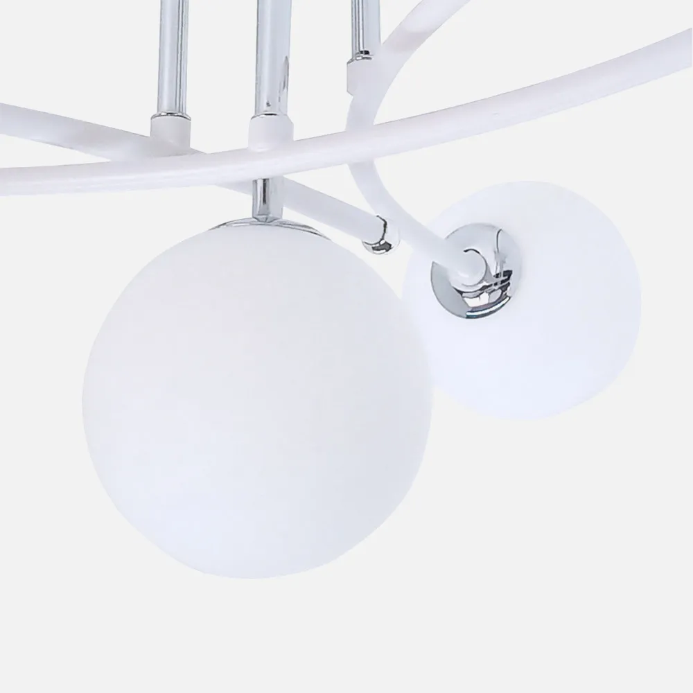 Lampara La Habana 4xg9 Blanco/cromo 25x59x59 Cm