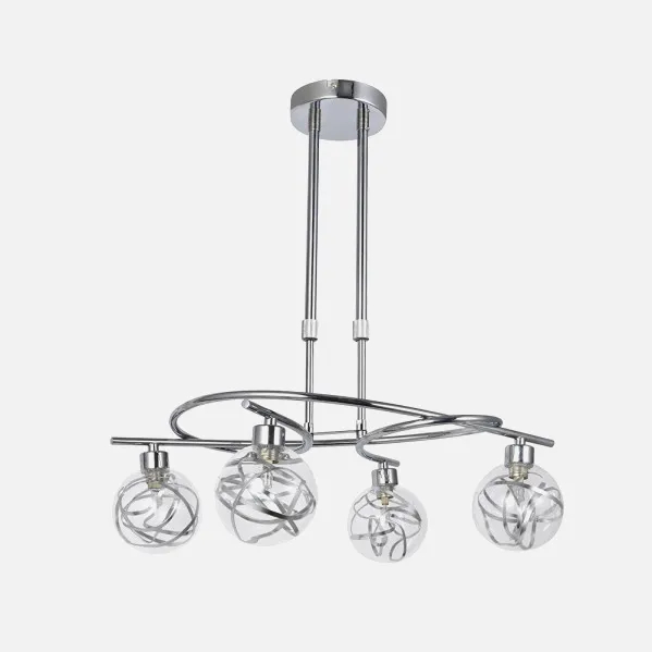 Lampara Varanasi 4xg9 Cromo Regx50x32 Cm