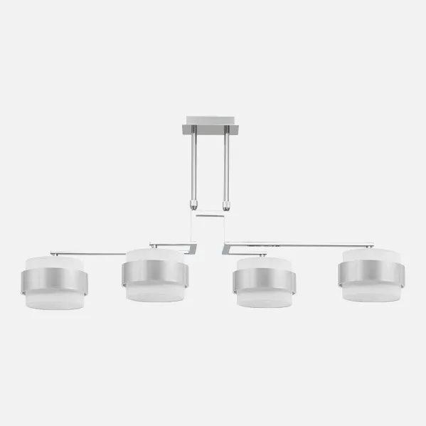 Lamp 4lp Bremen Chrome/white-silver 4xe14 Regx94x34 Cm