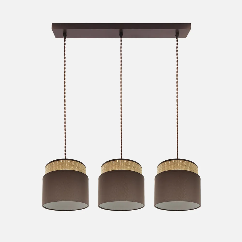 Regleta Kandy 3xe27 Natural/marron Regx68x19 Cm