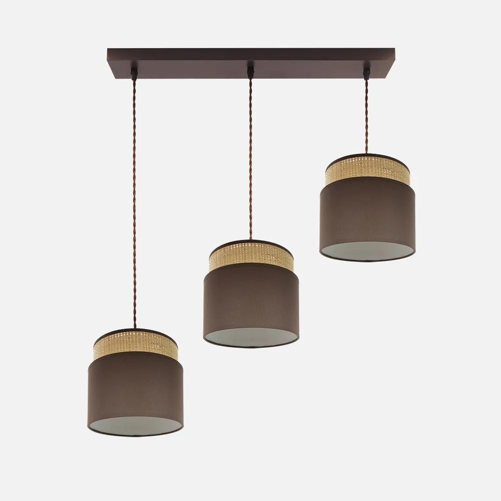 174293102 - Batten light Kandy 3xe27 Natural/brown Regx68x19 Cm