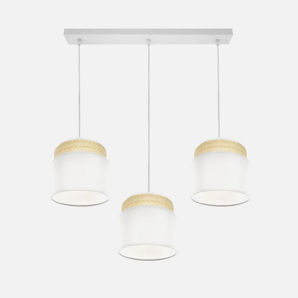 174293101 - Regleta Kandy 3xe27 Natural/blanco Regx68x19 Cm