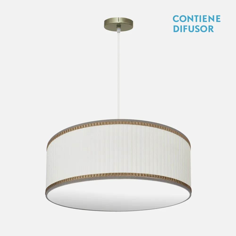 177396015 - Colgante Soprano 3xe27 Cuero/beis Regx60x60 Cm