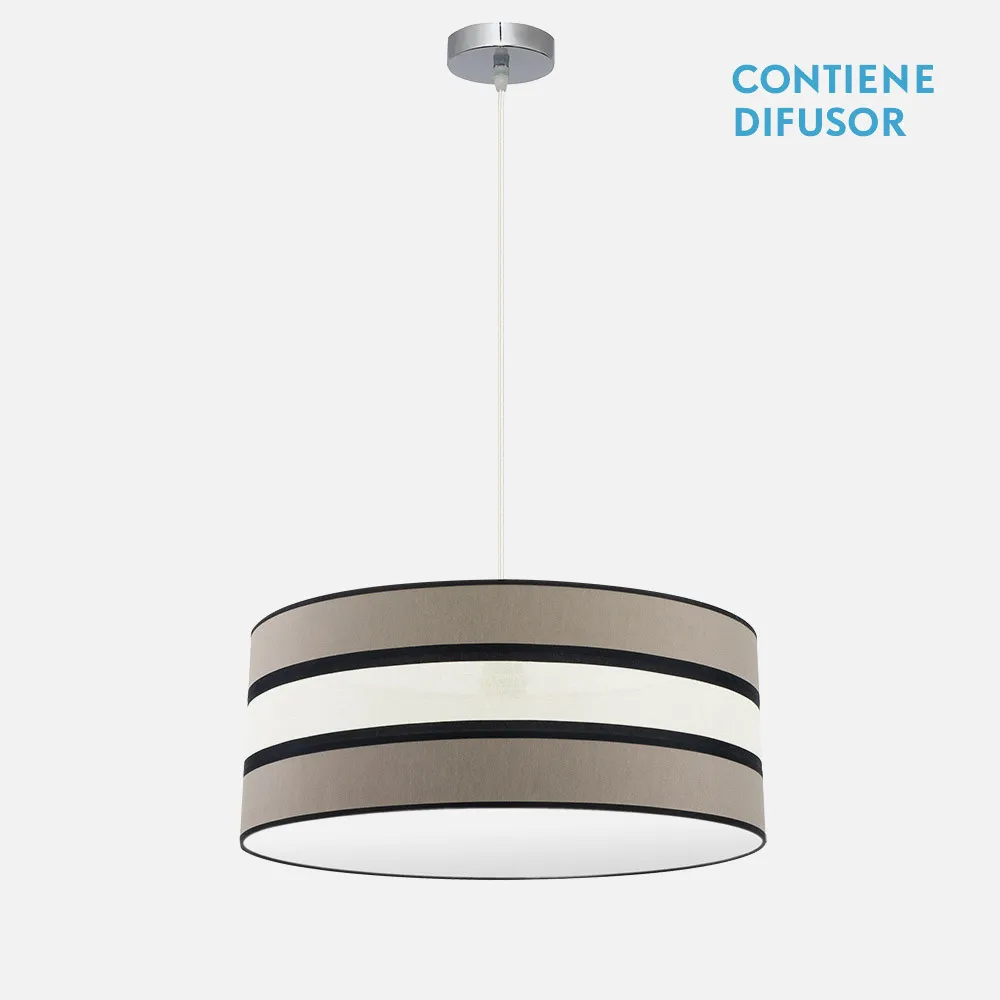 171296058 - Colgante Karla 3xe27 Topo/beis Regx60x60 Cm