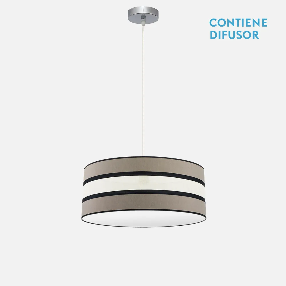 171295058 - Colgante Karla 2xe27 Topo/beis Regx50x50 cm