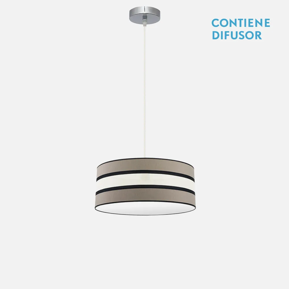 171294058 - Colgante Karla 1xe27 Topo/beis Regx40x40 Cm