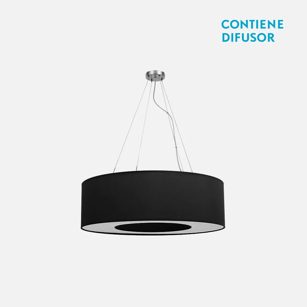051995009 - Pingente Peq. Haiti 4xe27 Chrome/Black Regx50x50 Cm