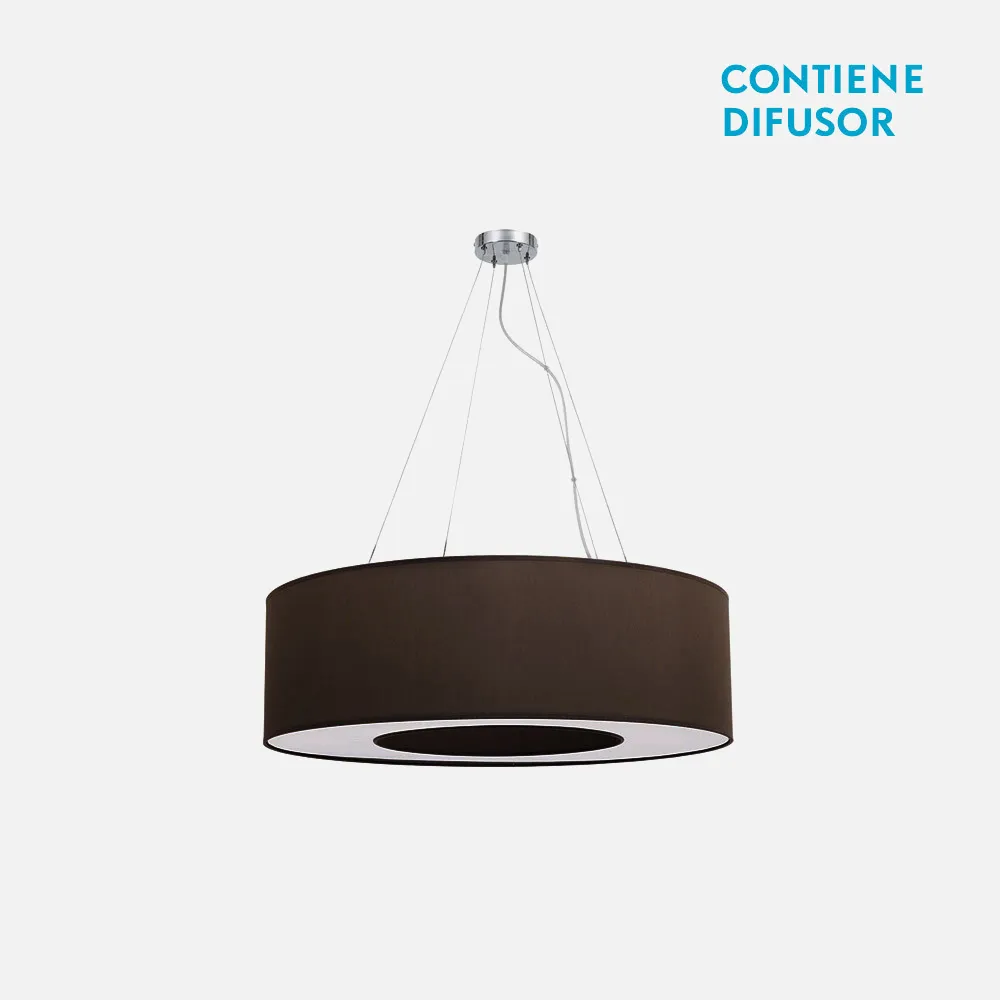 051995002 - Pingente Peq. Haiti 4xe27 Chrome/Brown Regx50x50 Cm