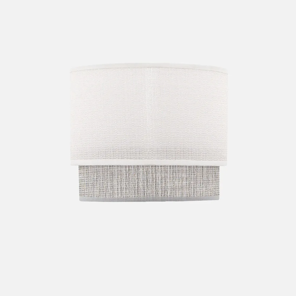 99.PA-111071001 - Lampshade table lamp Kenya E14 White/grey 18Dx16dx15h