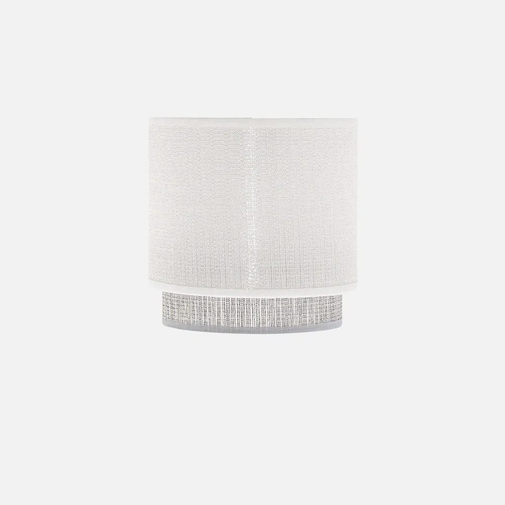 99.PA-111052001 - Pantalla Lampara Kenya E14 Blanca/gris 14Dx12dx14h
