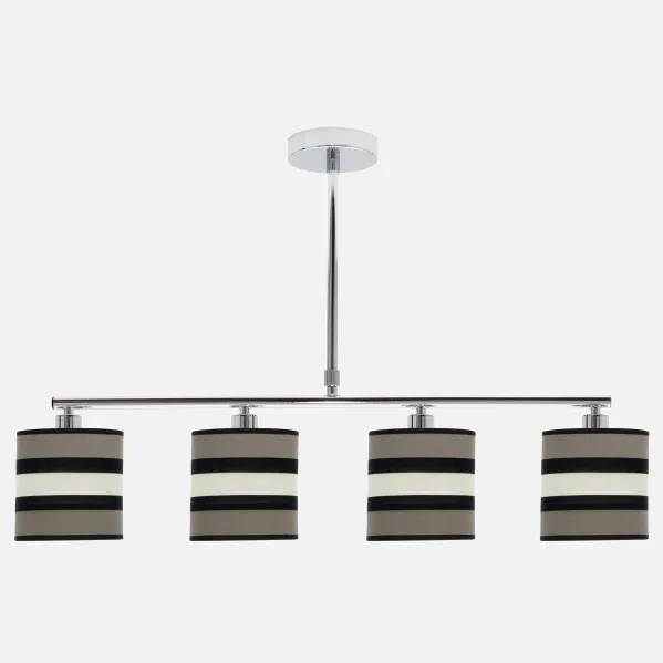 Lampara Karla 4xe14 Topo/beis Regx75x14 Cm