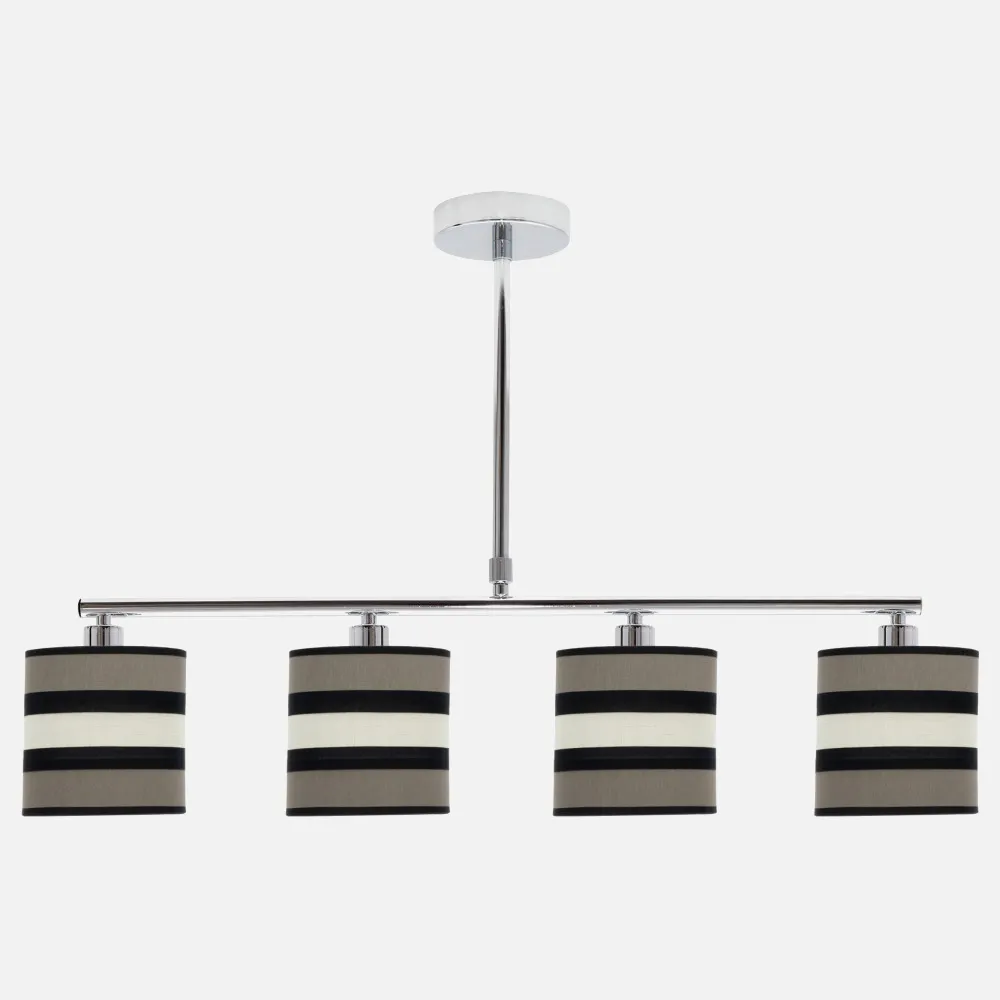 Lampara Karla 4xe14 Topo/beis Regx75x14 Cm