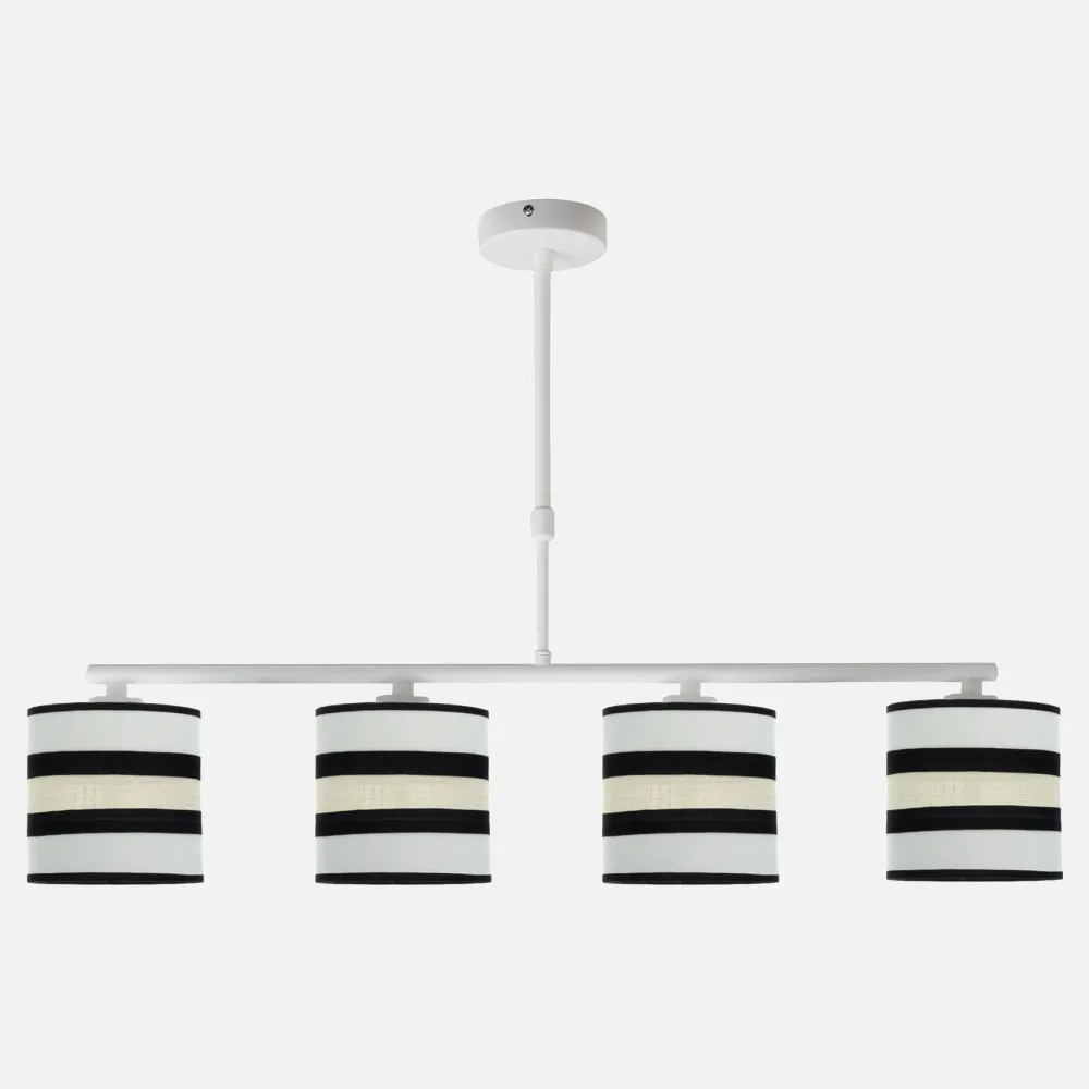 171254001 - Lampara Karla 4xe14 Blanca/beis Regx75x14 Cm