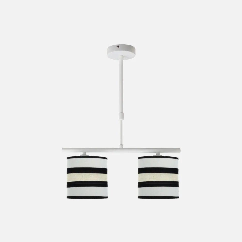 171252001 - Lampara Karla 2xe14 Blanca/beis Regx43x14 Cm
