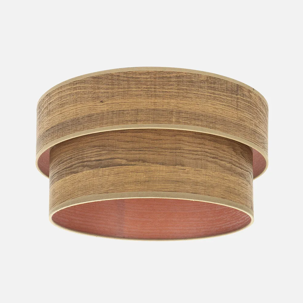 99.PA-175341084 - Lampshade Foot Living room Smile E27 Wood Dark 40dx35dx21h