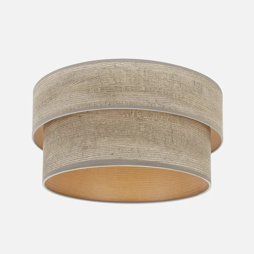 99.PA-175341083 - Lampshade Foot Living room Smile E27 Wood Grey 40dx35dx21h