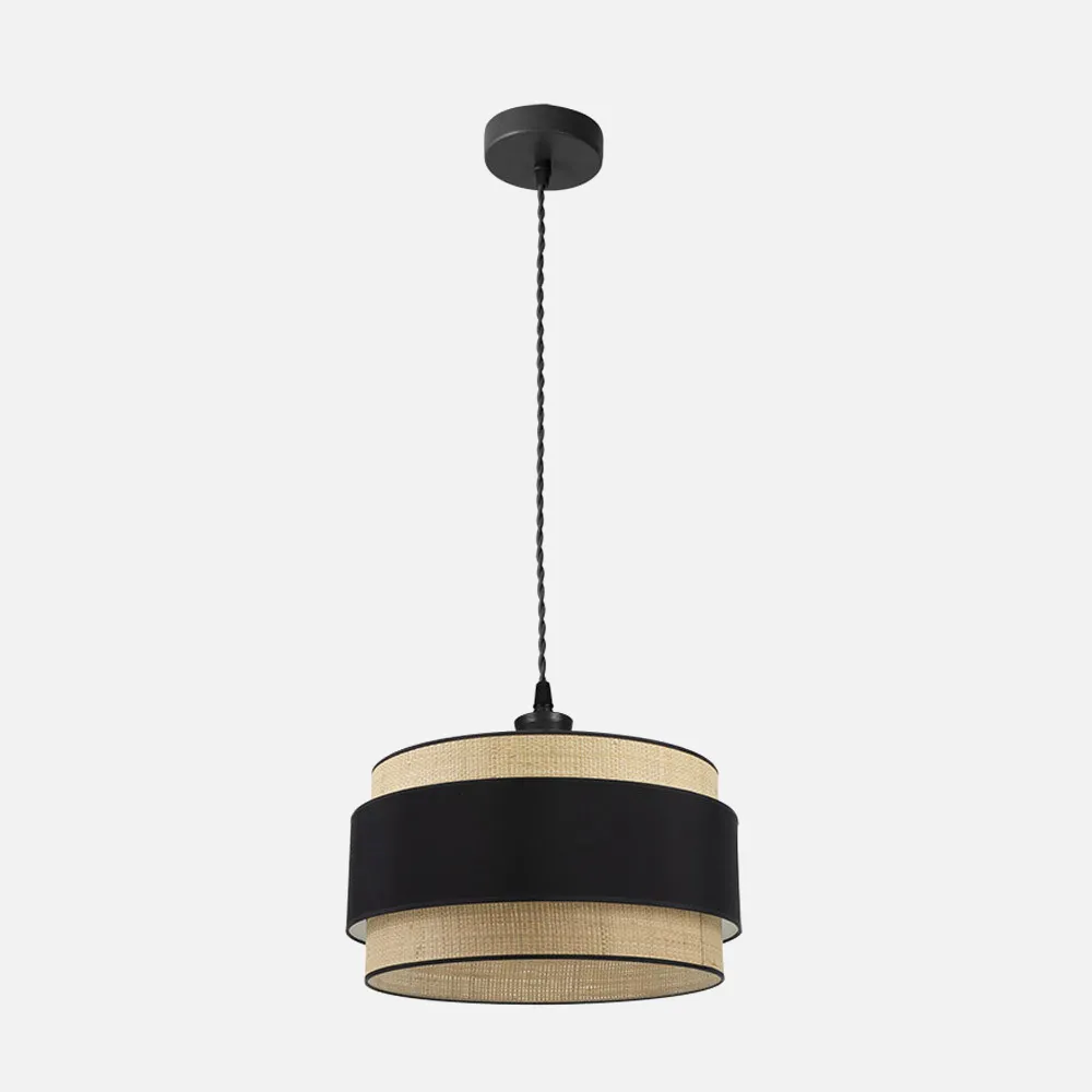174294009 - Pendant light Kandy 1xe27 Natural/black Regx40x40 cm