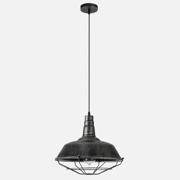 Pendant light Flamenco 1xe27 Rustic-silver Regx36x36 Cm