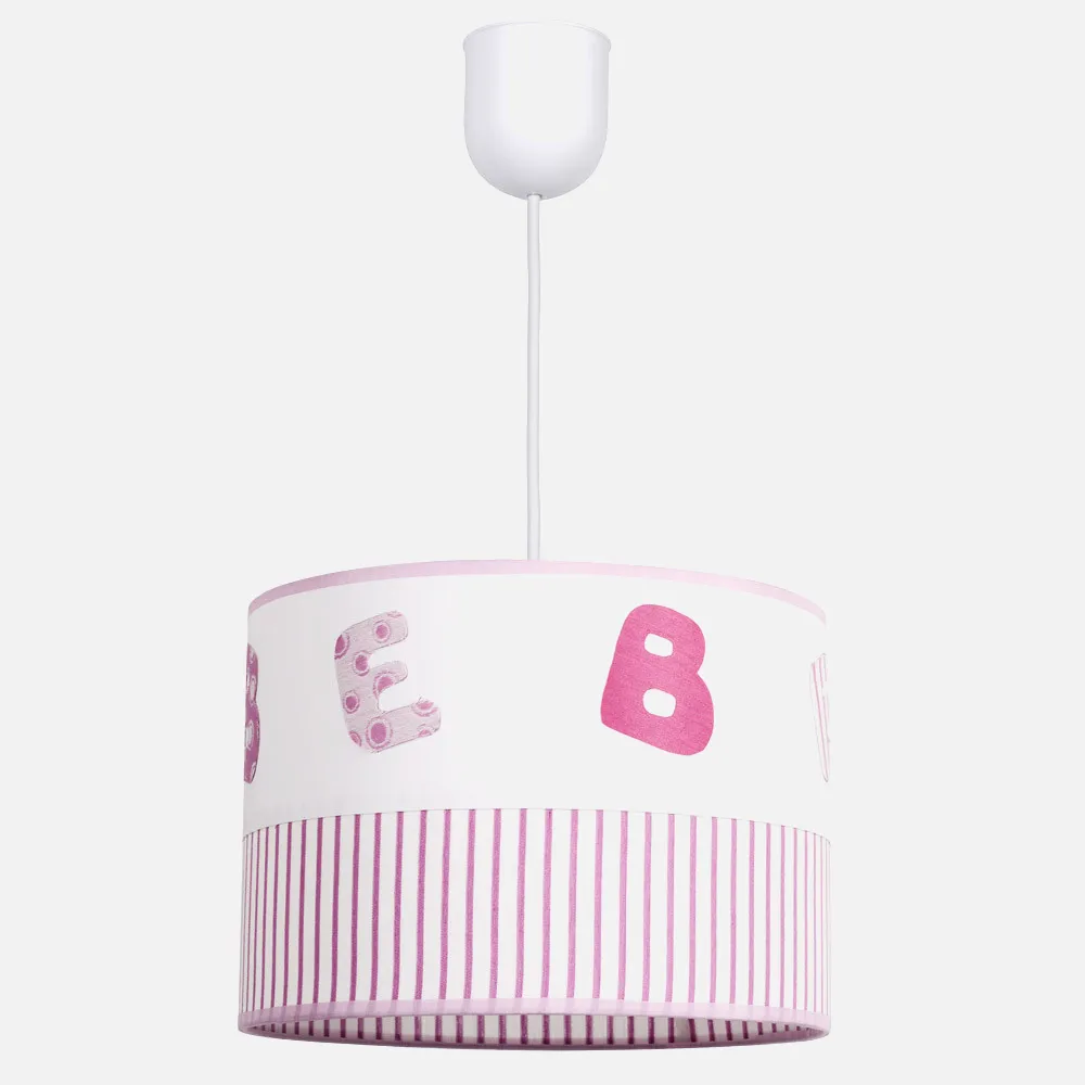 Colgante Bebe Rosa 1xe27 REGX30X30