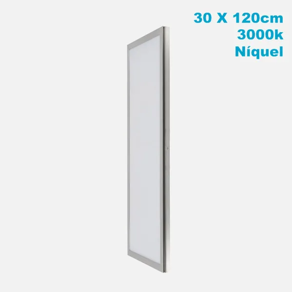 Surface Panel 72w 3000k Satin Nickel 30x120x2,3 5760lm Tolstoi