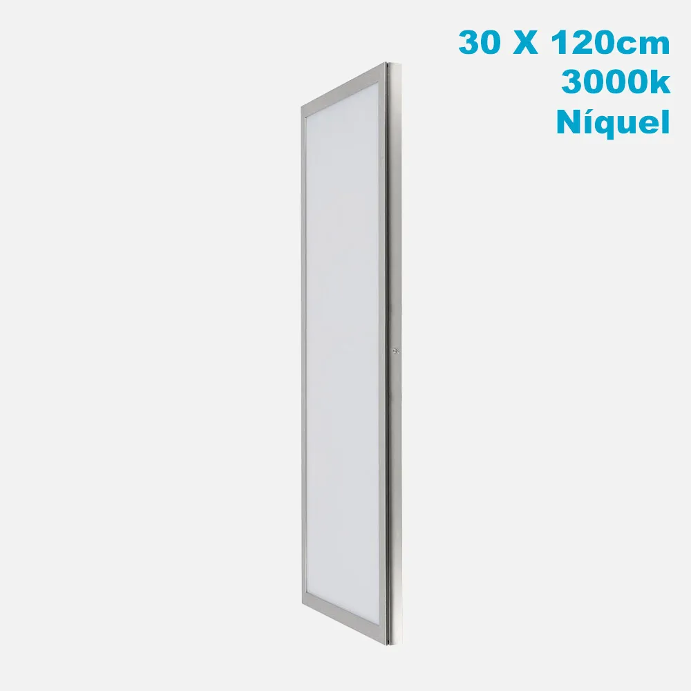 A65812103 - Panel Superf. 72w 3000k Niquel Satinad 30x120x2,3 5760lm Tolstoi