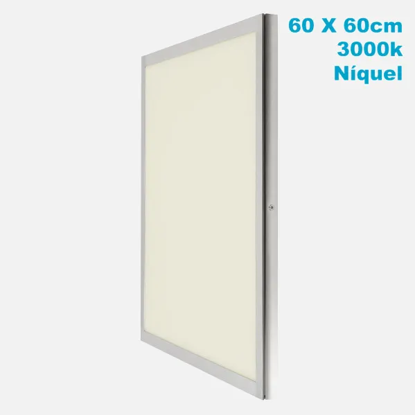 Panel Superf. 48w 3000k Niquel Satinad 60x60x2,3 3840lm Tolstoi