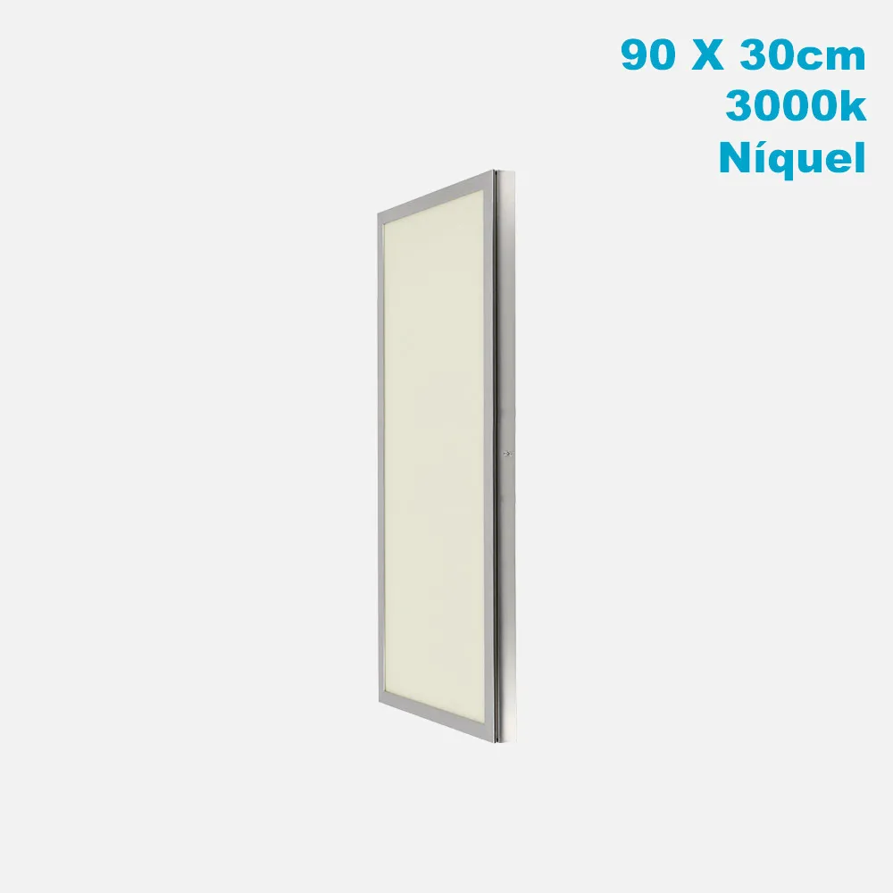 A65890103 - Surface Panel 72w 3000k Satin Nickel 30x90x2,3 5760lm Tolstoi
