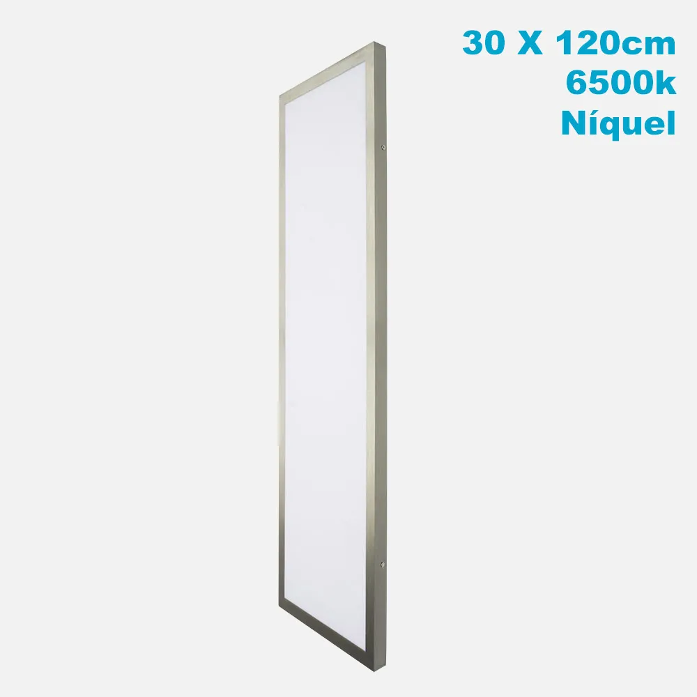 Plafon 72w 6500k 3,5x30x120 Cm Plano Niquel 6120lm