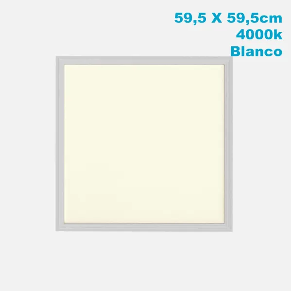 Panel Led 48w 4000k Lino Blanco 4800lm  1x59,5x59,5 Cm Corte 59x59 Cm