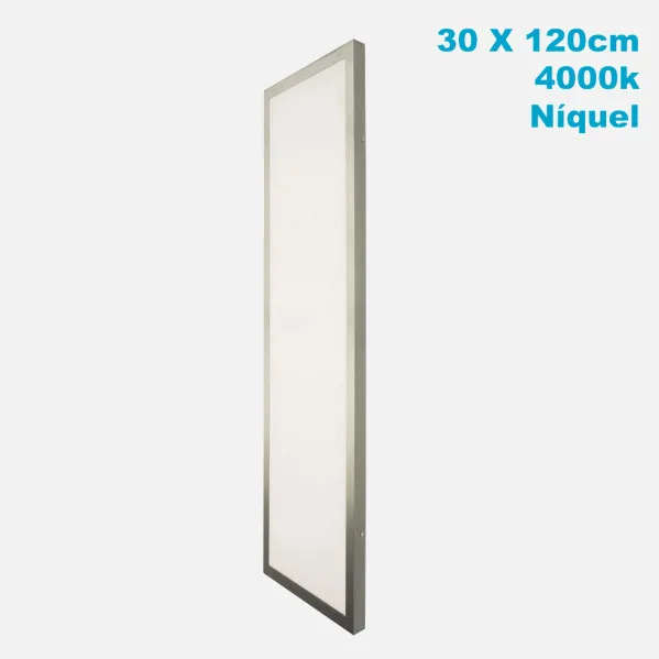 Plafon 72w 4000k 3,5x30x120 Cm Plano Niquel 6120lm